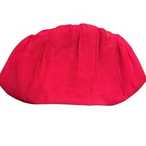 Vintage Garay Red Clutch With Kiss Lock Closure